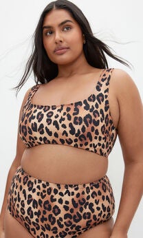 Vigo Print Underwire Bikini Top - animal