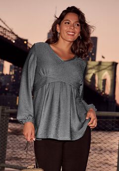 Peplum Shimmer Top