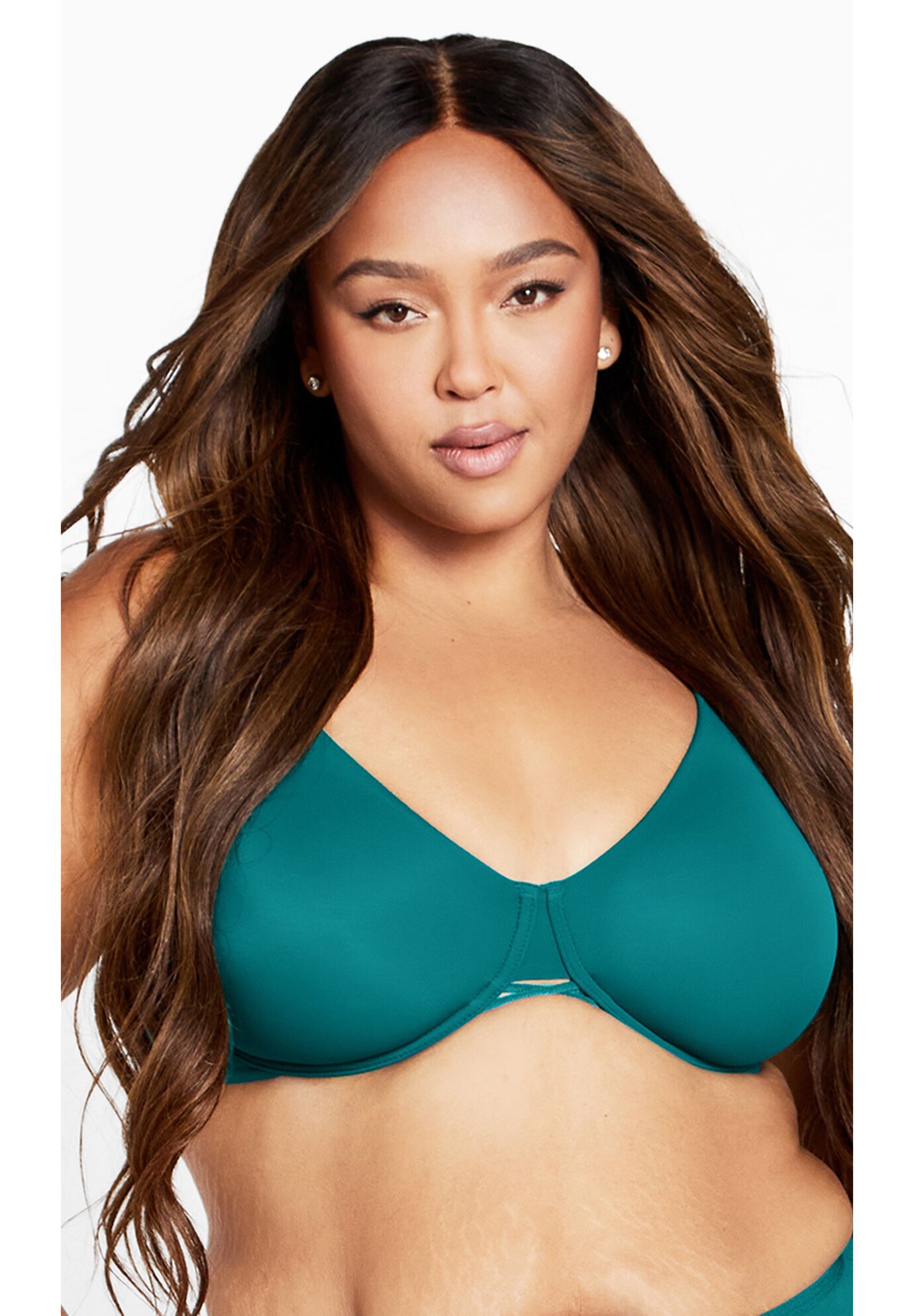 Fashion Smooth Back Bra, DEEP TEAL, alternate image number 3