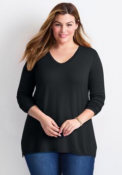 V-Neck Tunic Sweater