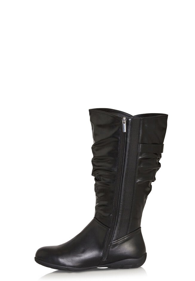 Tall Scrunch Boot, BLACK, alternate image number null
