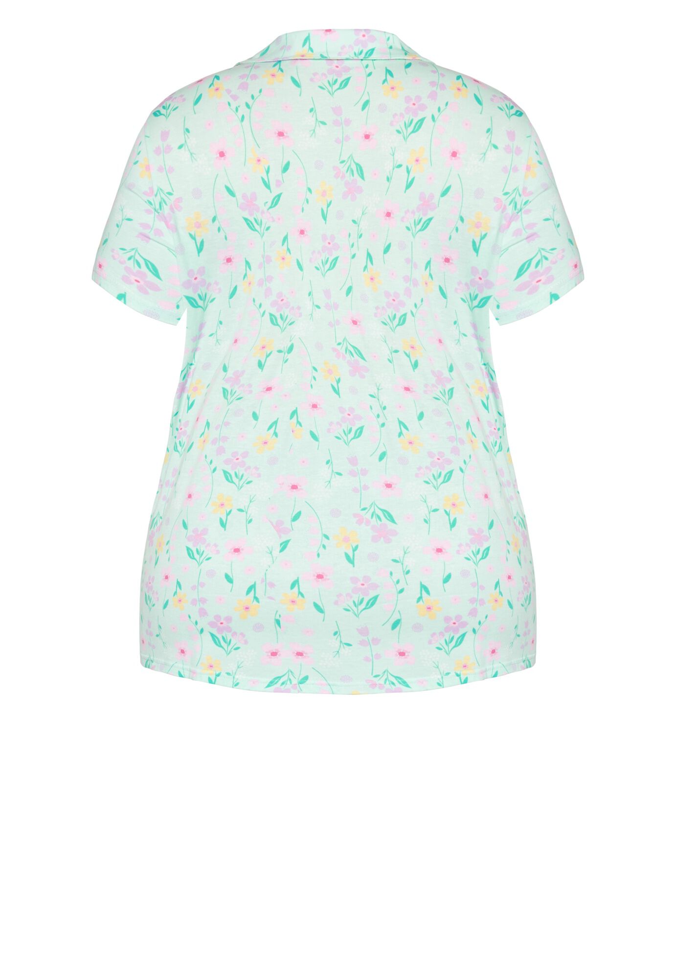 Button Up Sleep Top, FLORAL, alternate image number 5