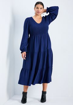 Plus Size Puff Sleeve Dresses