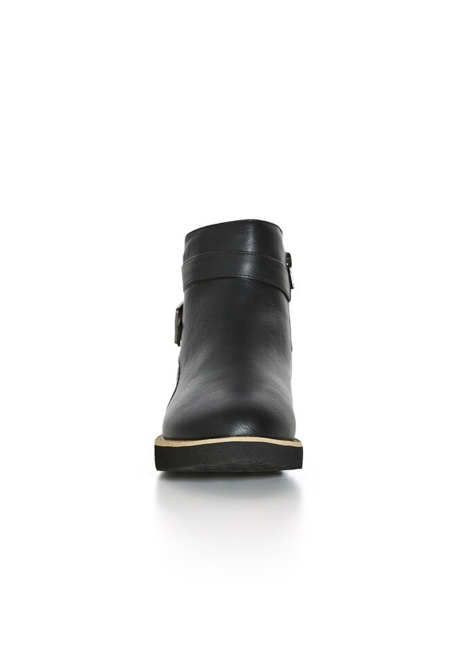 Valentina Wide Width Ankle Boot, BLACK, alternate image number 4