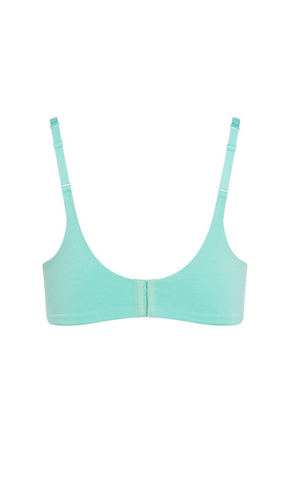 Smooth & Chic Cotton T-Shirt Bra - biscay green, GREEN, alternate image number null