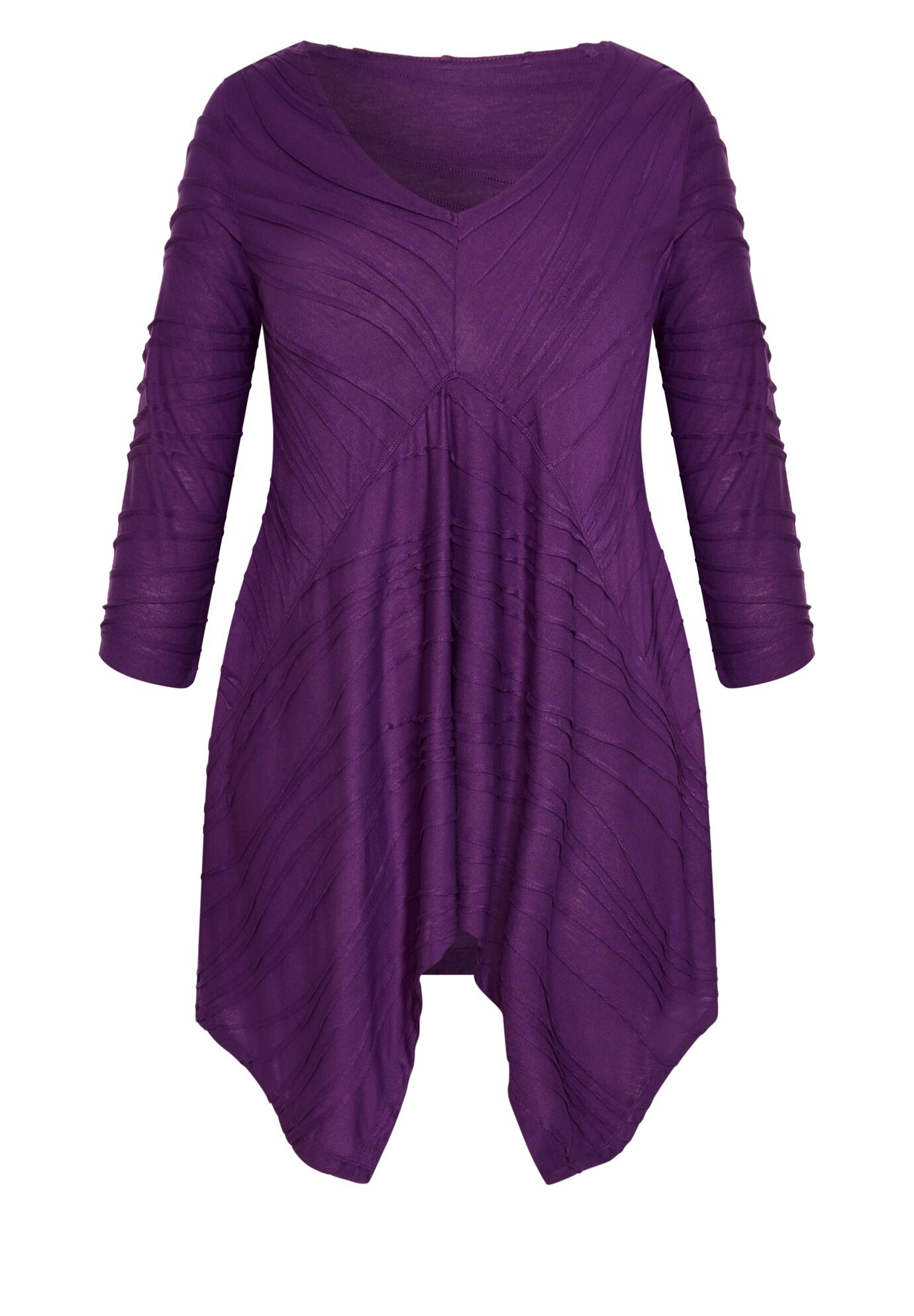Finley Textured Tunic, PLUM, alternate image number 1
