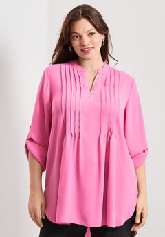Roll Tab Zip Front Tunic