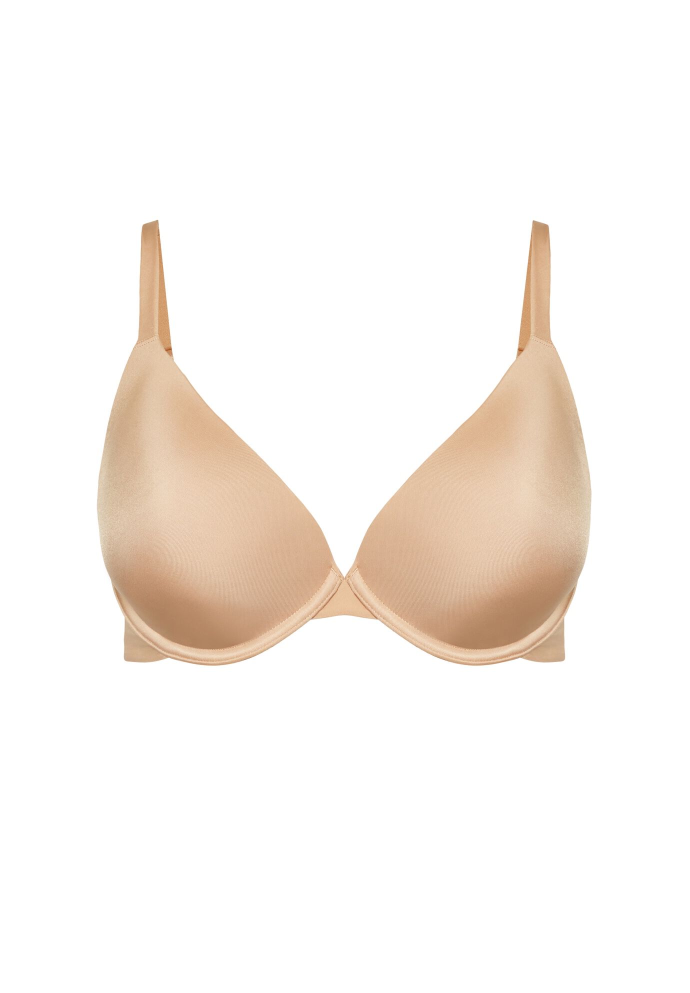 Underwire Basic Plunge Neckline Bra, NUDE, alternate image number 2