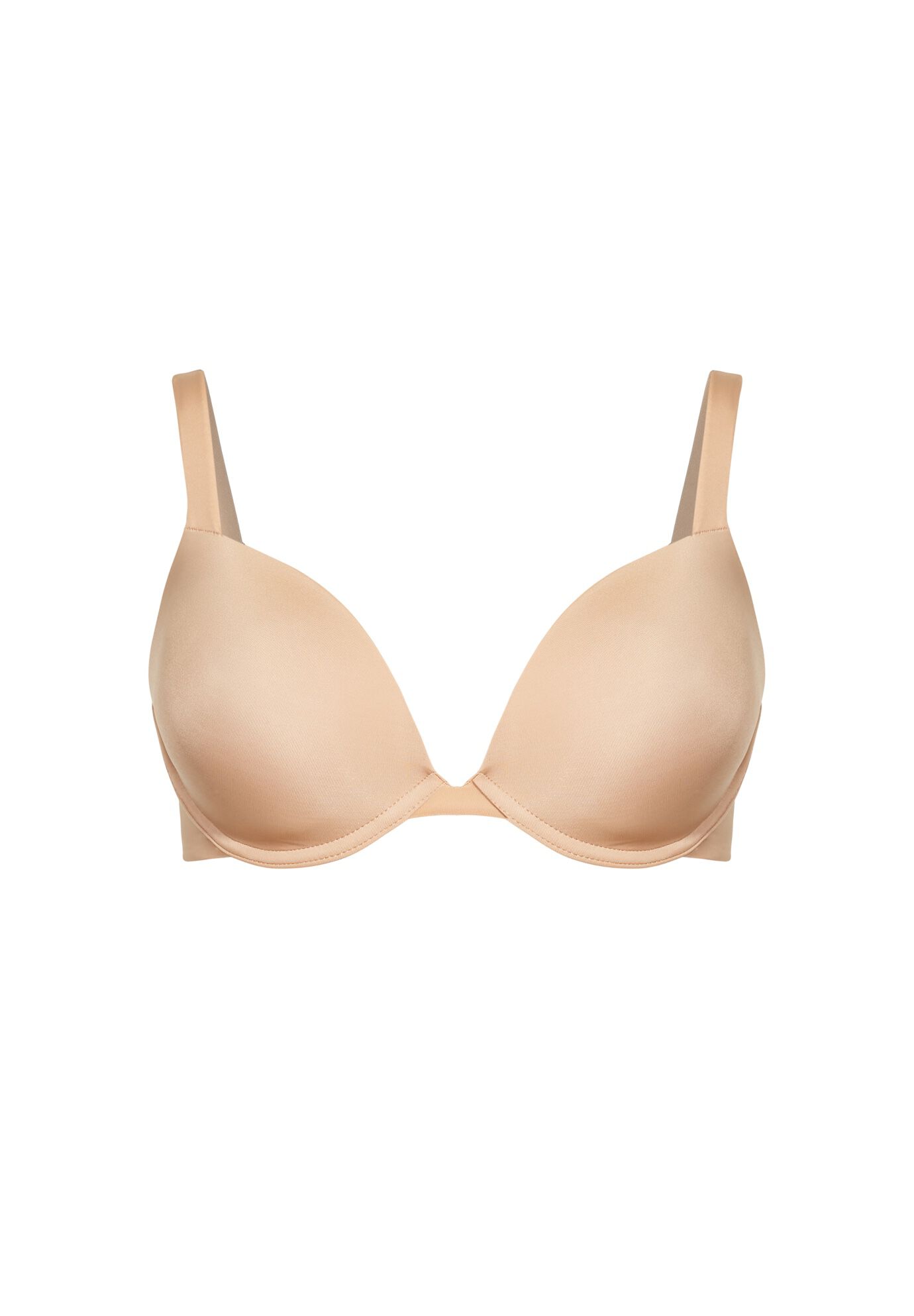 Underwire Basic Plunge Neckline Bra, NUDE, alternate image number 7
