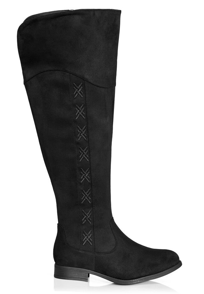 Nadia Wide Width Tall Boot, BLACK, alternate image number 2