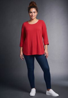 Plus Size Red Lace Tops