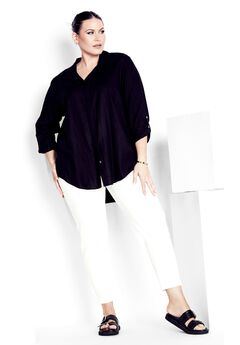 Butter Denim Pull-On High Rise Jean