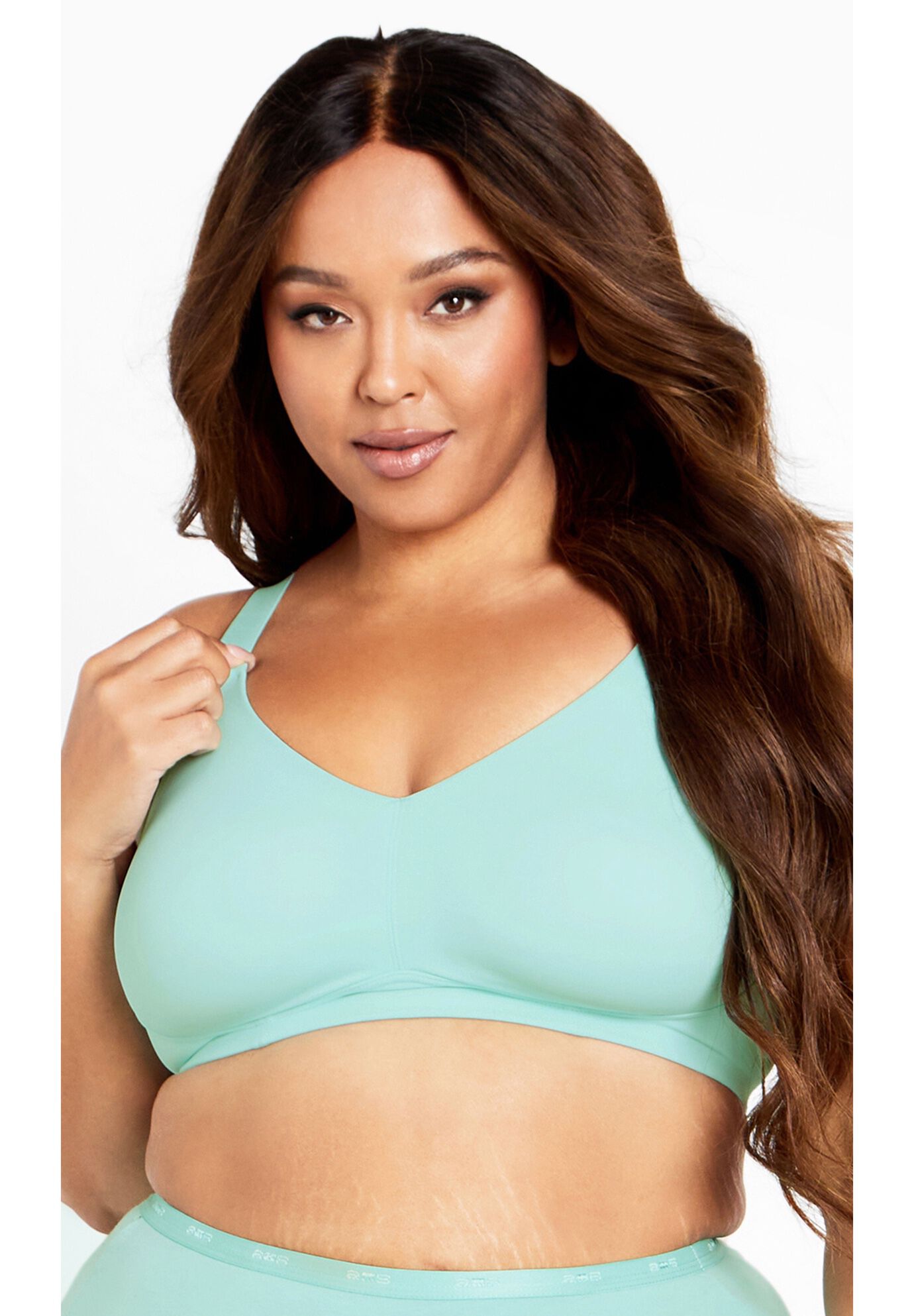 Wireless Back Smoother Bra, AQUA SPLASH, hi-res image number 0