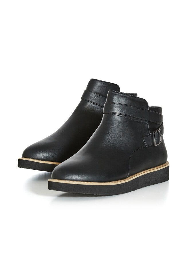 Valentina Wide Width Ankle Boot, BLACK, alternate image number 3