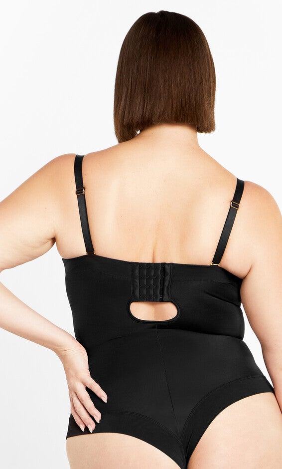 Smooth & Chic Strapless Bodysuit - black, BLACK, alternate image number null