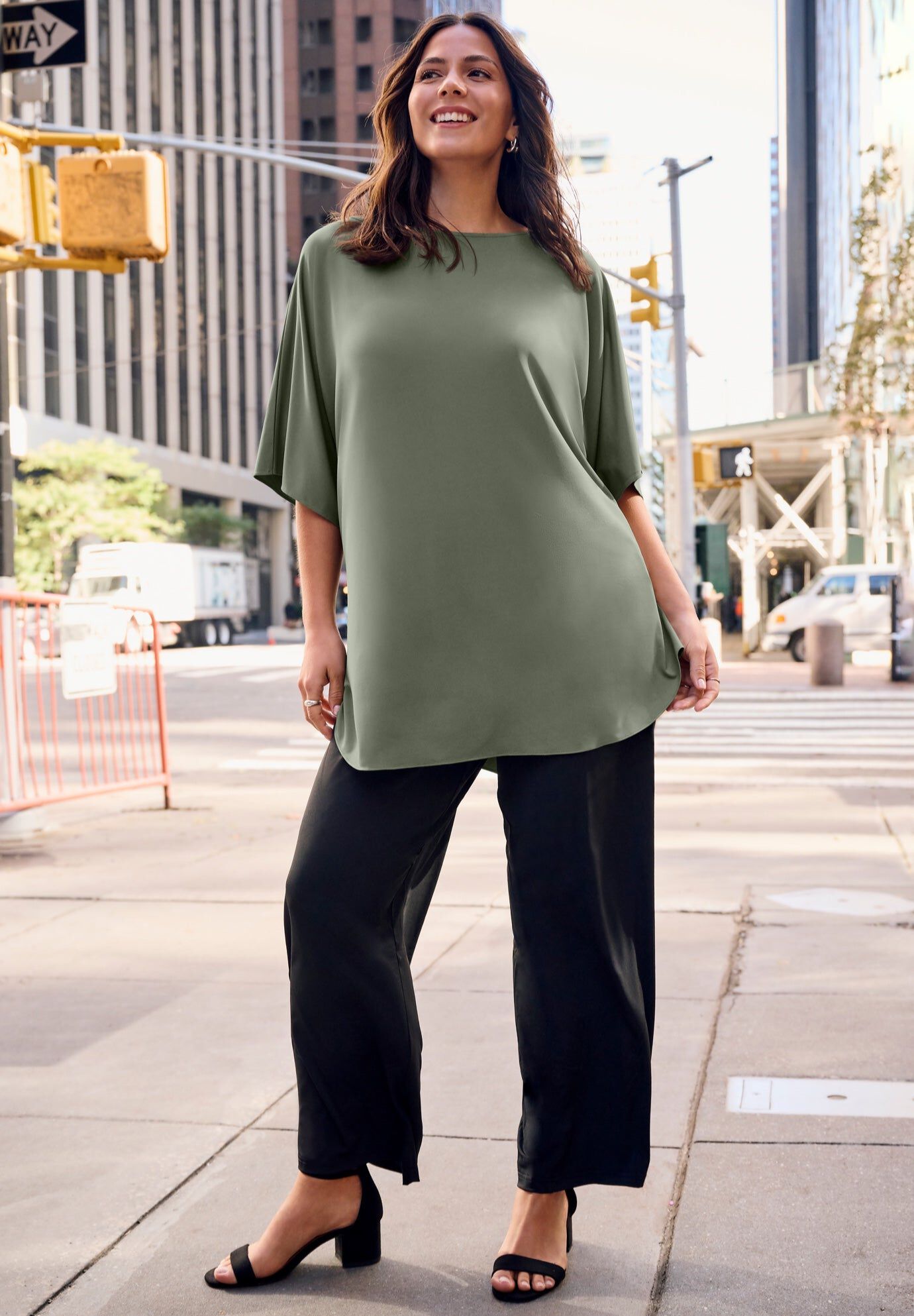 Capelette Tunic, OLIVE GREEN, hi-res image number 0