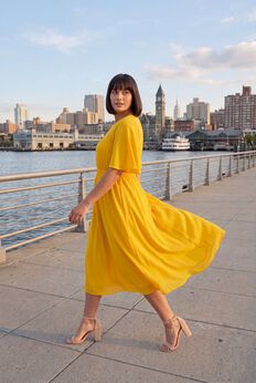 Caplet Midi Dress