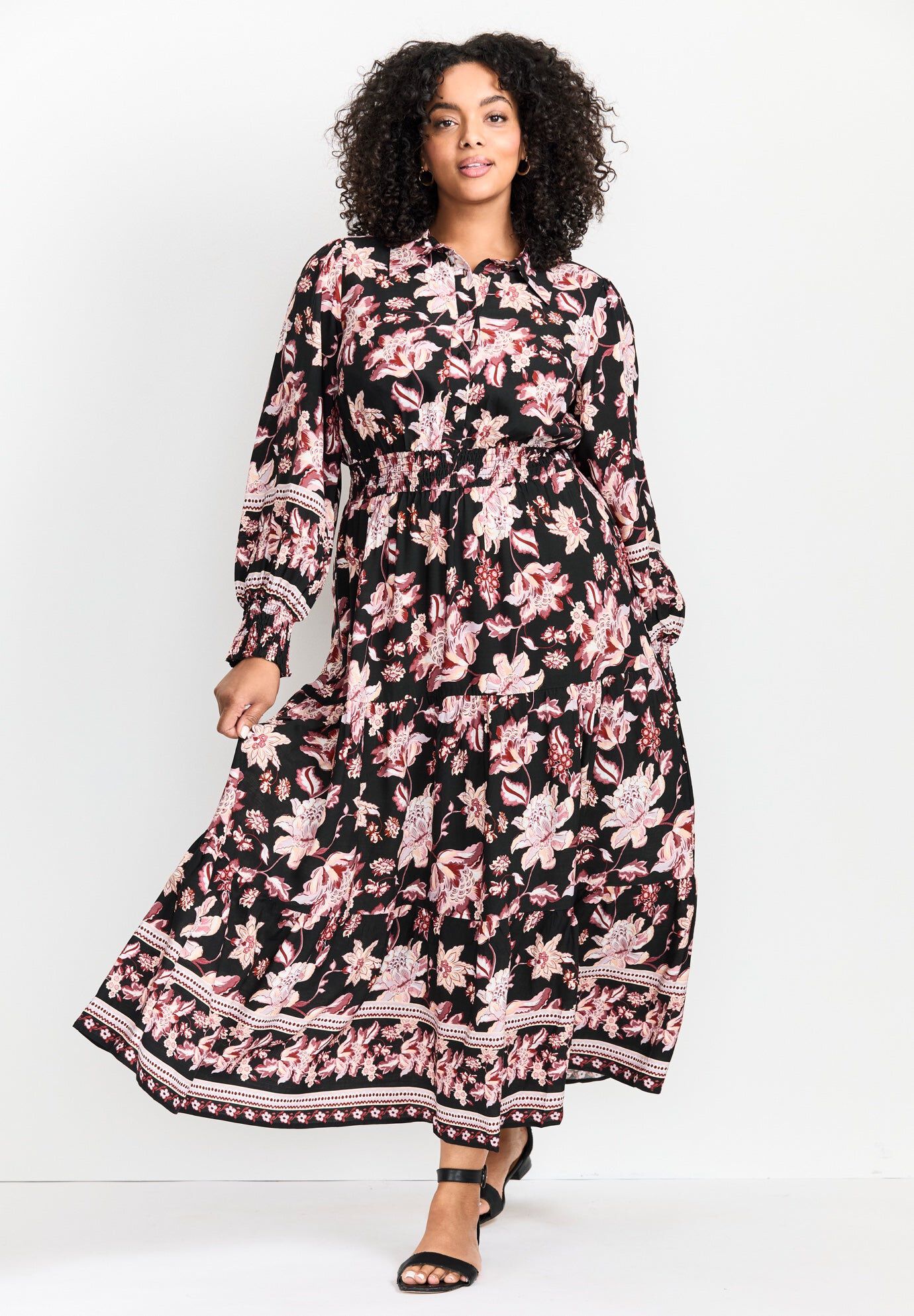 Shiloh Tiered Maxi Dress | Woman Within