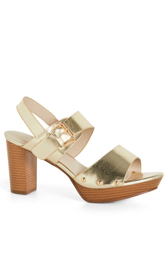 Izzy Platform Heel - gold, GOLD, hi-res image number 0