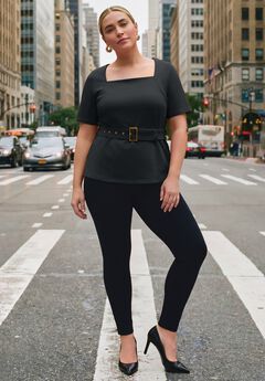 Ponte Square Neck Top