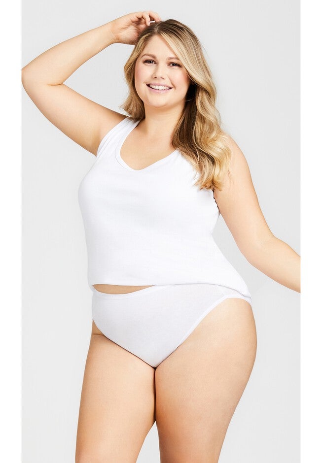 Comfort Hi Cut Brief, WHITE, alternate image number 7