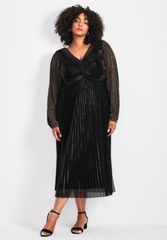 Pleated Plisse Dress