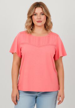 Slub Lace Yoke Tee