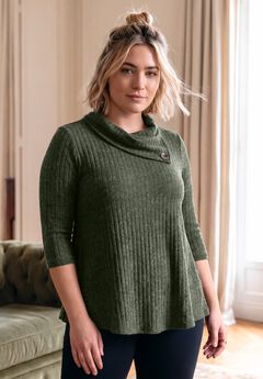 Miley Rib Hacci Button Tunic