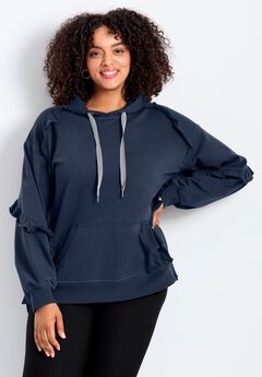 Frill Plain Hoodie