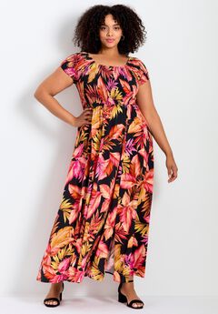 Plus Size Brown Maxi Dresses