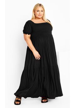 Sophia Shirred Bodice Maxi Dress