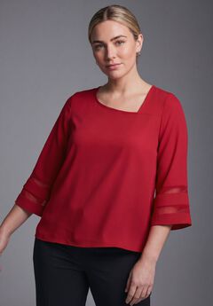 Sheer Bell Sleeve Tunic