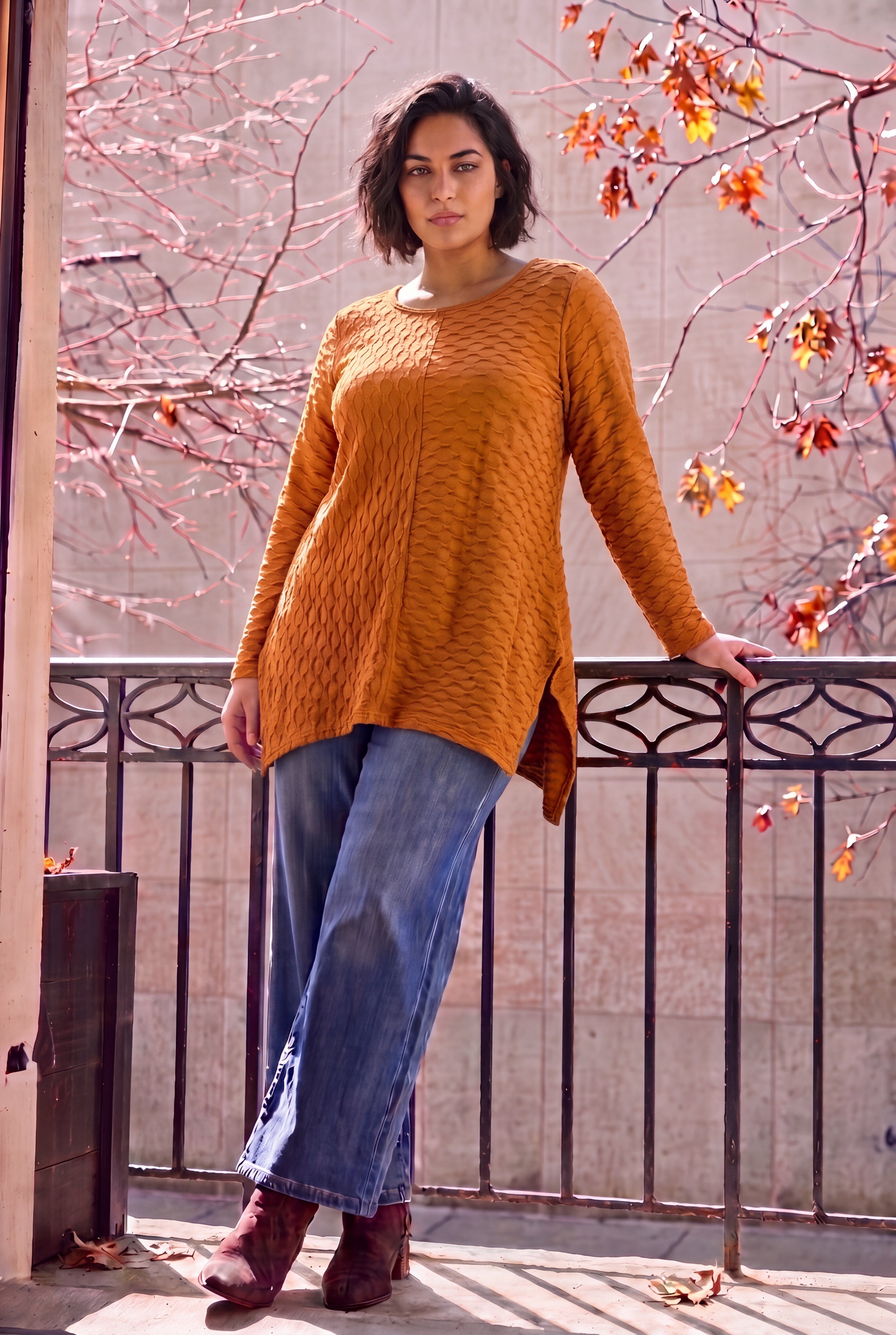 Tiarne Textured Tunic, CINNAMON, hi-res image number 0