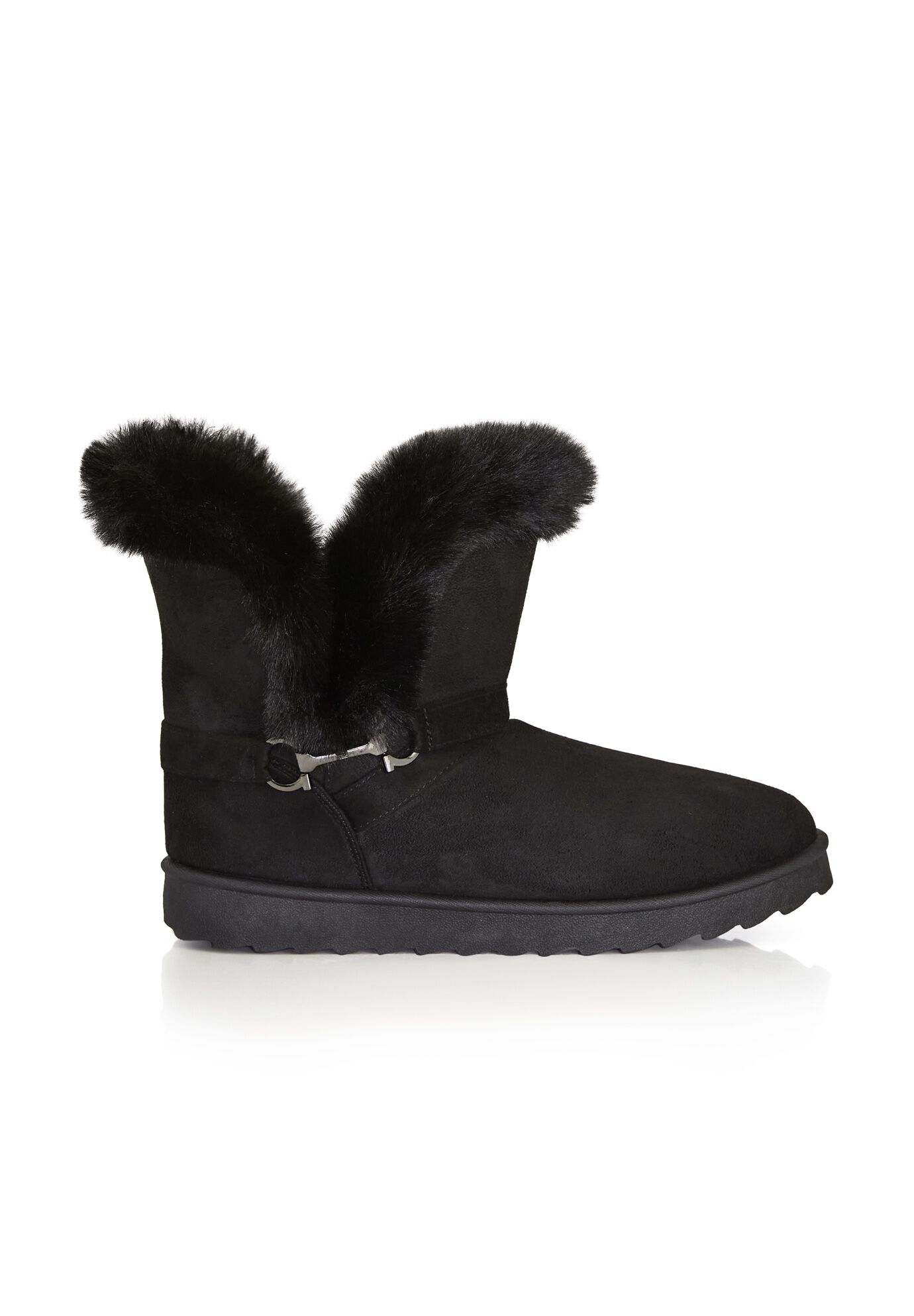 WIDE FIT Pippa Hug Boot, BLACK, on-hover image number 1