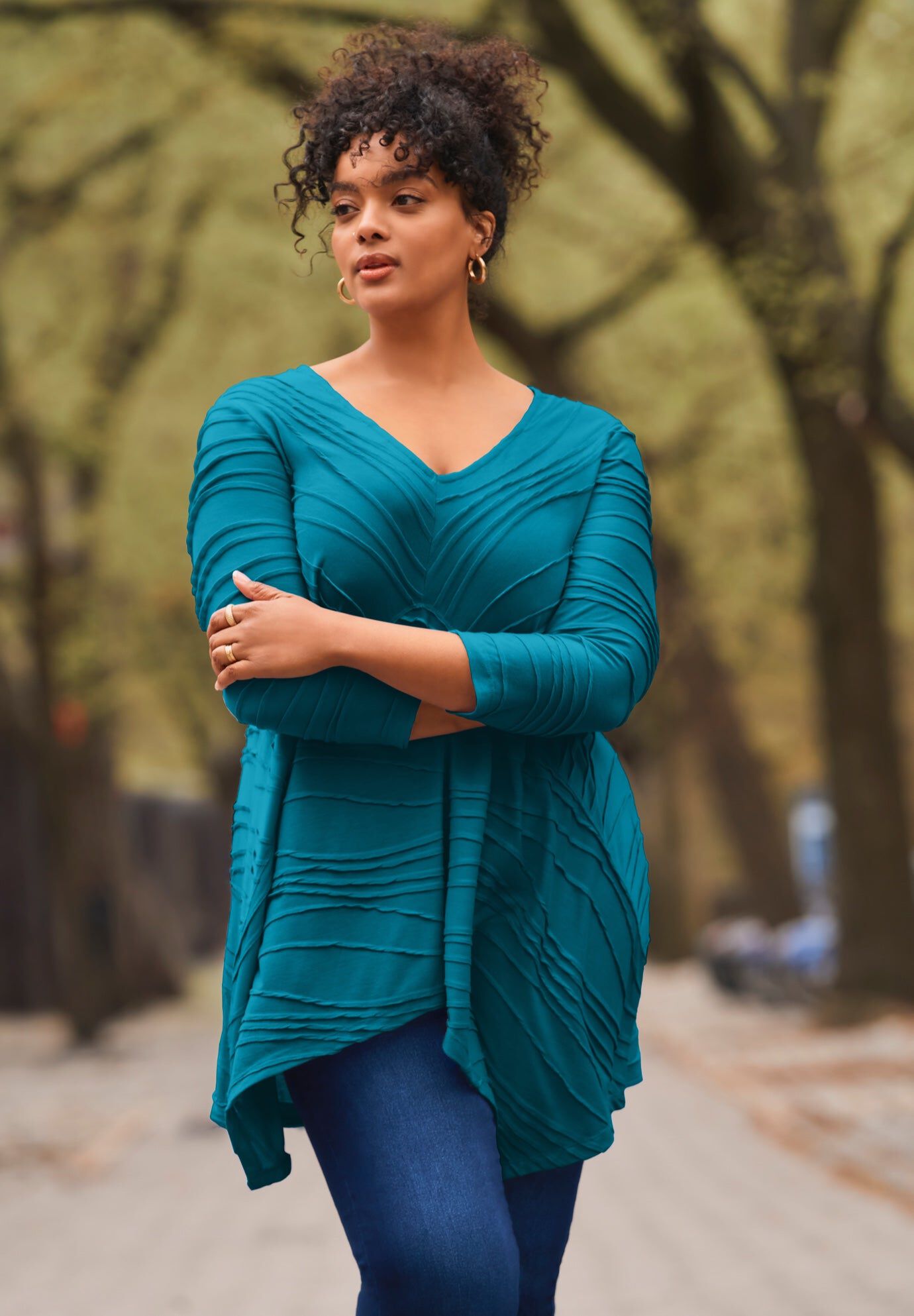 Finley Textured Tunic, TEAL, hi-res image number 0