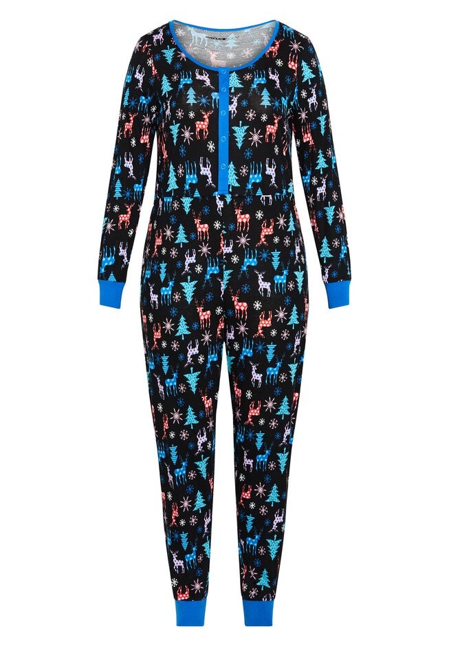 Festive Print Onesie, FESTIVE, alternate image number null
