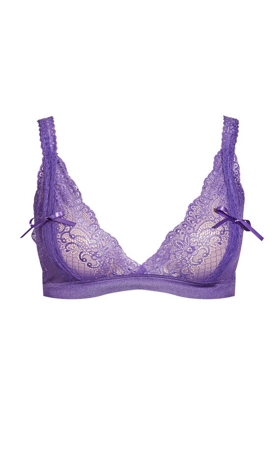 Portia Split Cup Bralette - purple, PURPLE, alternate image number null