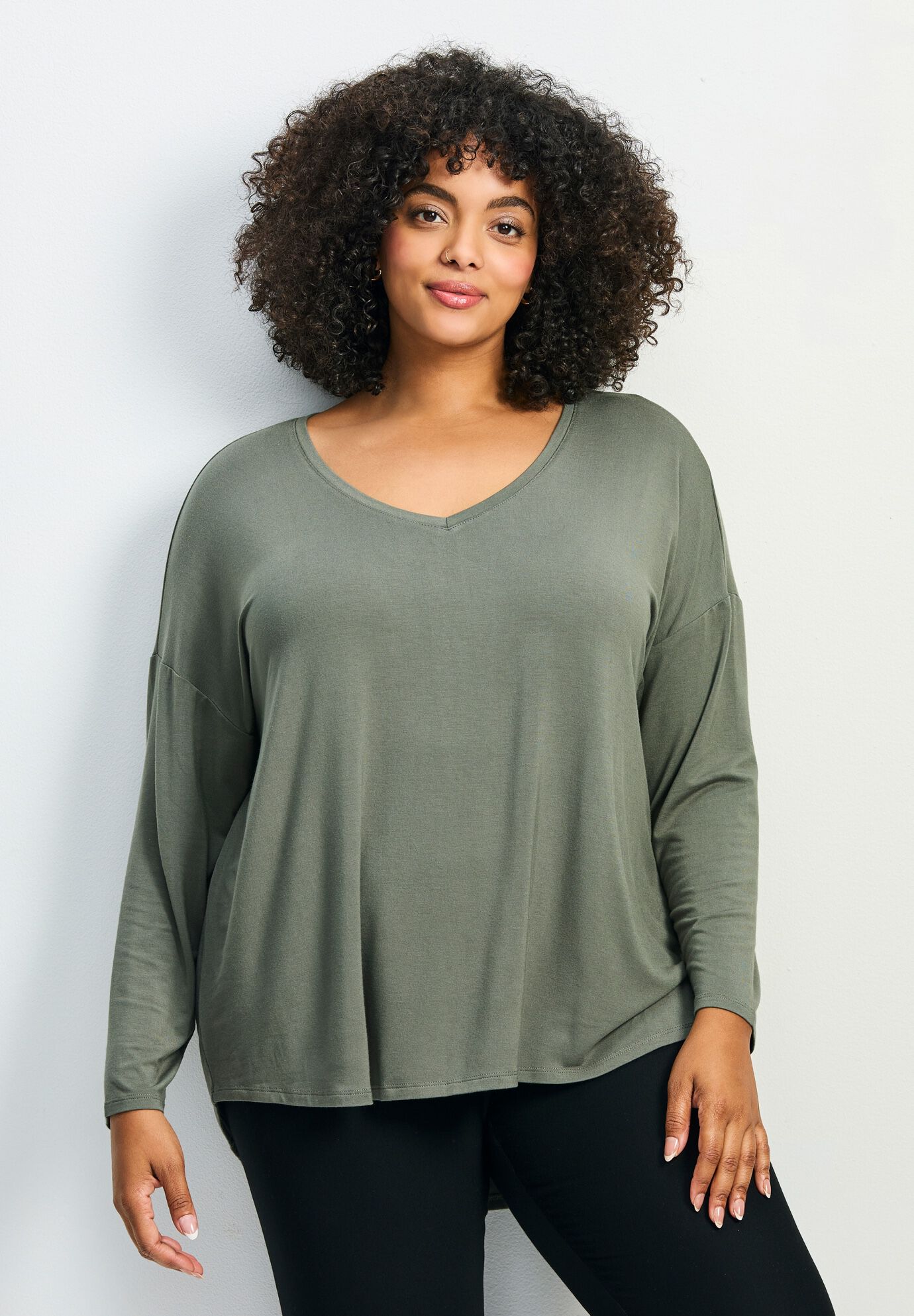 Taya Essential Top, OLIVE, on-hover image number 1