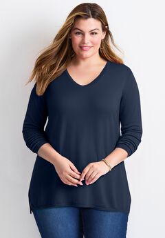 V-Neck Tunic Sweater