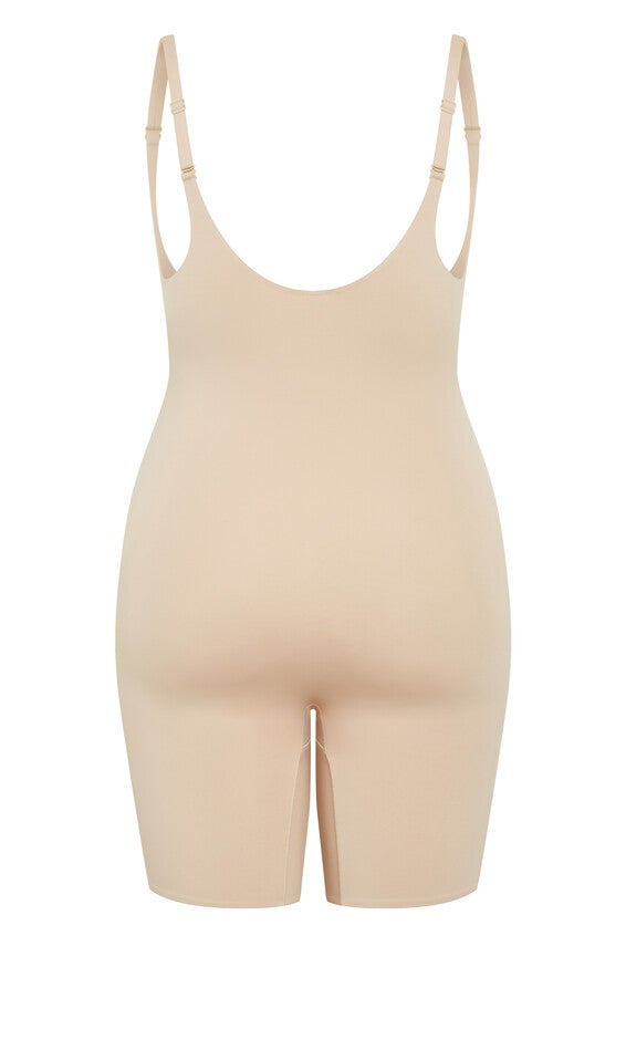 Power Mid Thigh Bodysuit - latte, LATTE, alternate image number 3