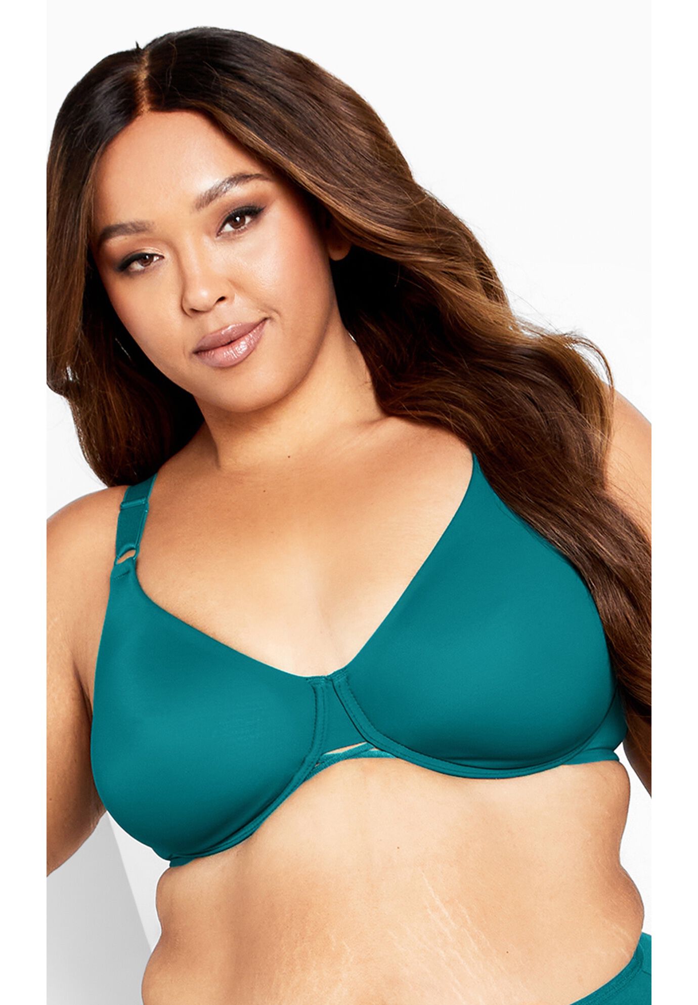 Fashion Smooth Back Bra, DEEP TEAL, hi-res image number 0