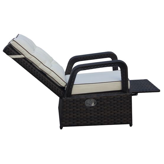 Brusell Outdoor Wicker Recliner Patio Chair With Cushions Patio Chair, , alternate image number null