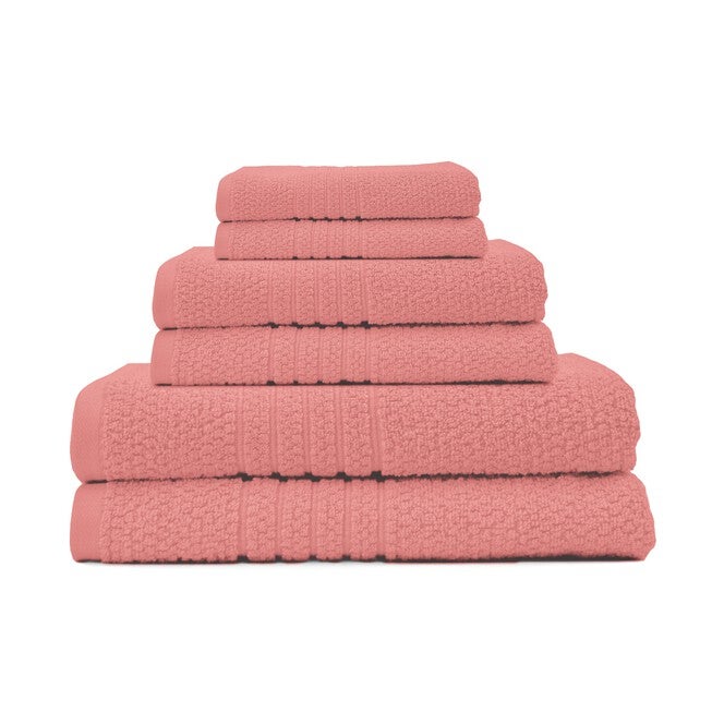 Softee 6-Pc. Towel Set, CORAL, hi-res image number 0
