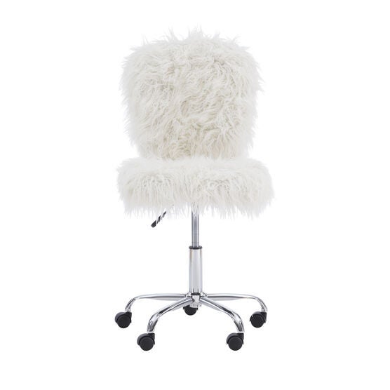 Faux Flokati Armless Office Chair, , alternate image number null