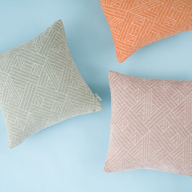 Diamond Geo Chenille Woven Jacquard Accent Pillow, , alternate image number null