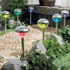 Color Changing Solar Lights, Set of 8