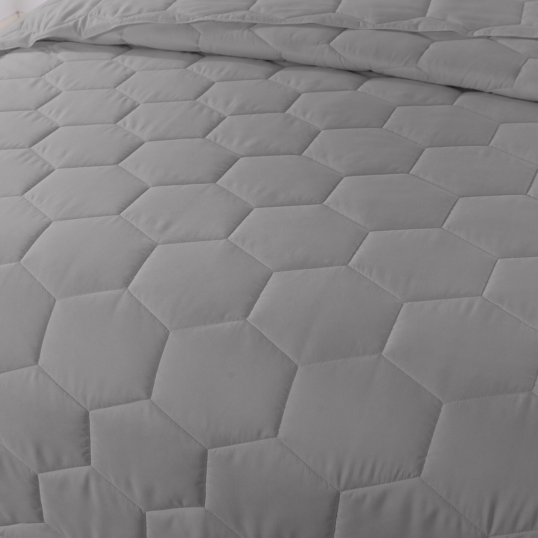 Honeycomb Down Alternative Blanket, Grey, , on-hover image number 1