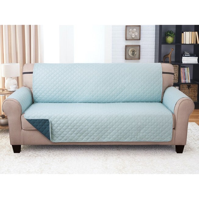 Solid Reversible Quilted Sofa Furniture Protector, , alternate image number 3