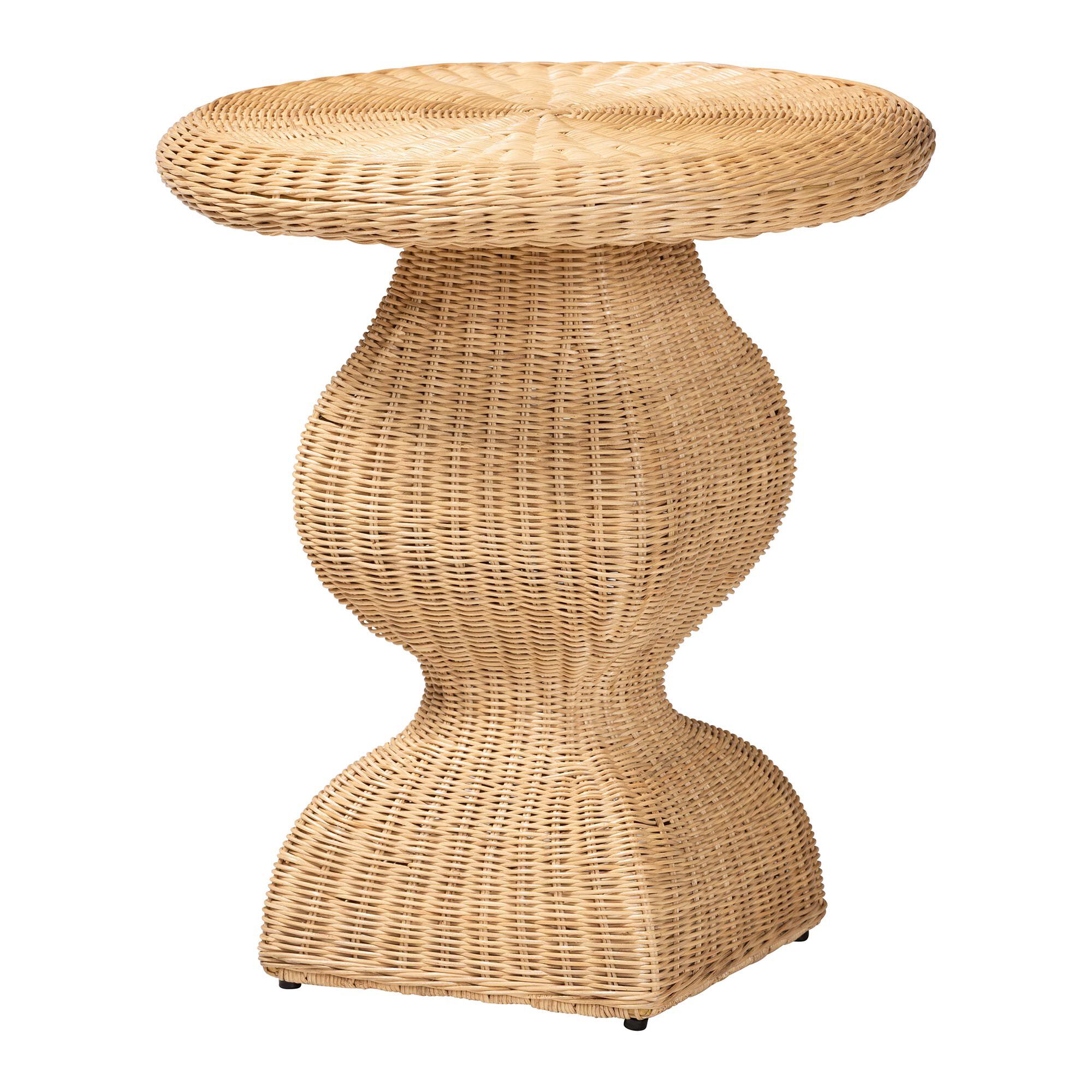 Hideo Natural Rattan End Table, NATURAL, alternate image number 1