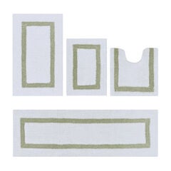 Hotel Collection 100% Cotton 4 Piece (17" X 24" | 20" X 20" | 21" X 34" | 20" X 60") Bath Rug Set